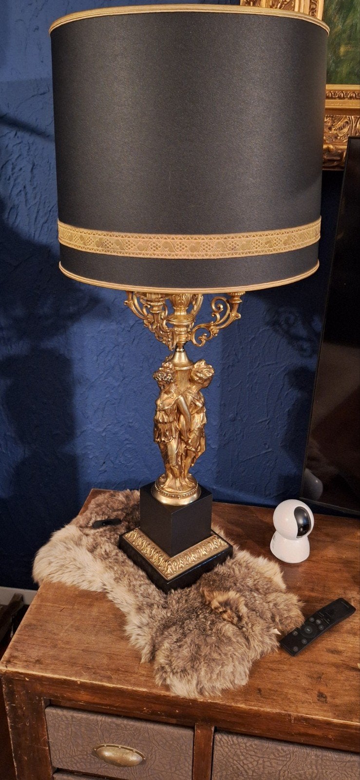 2 stuks hollywood regency tafellampen de knudt, Ophalen, Art deco