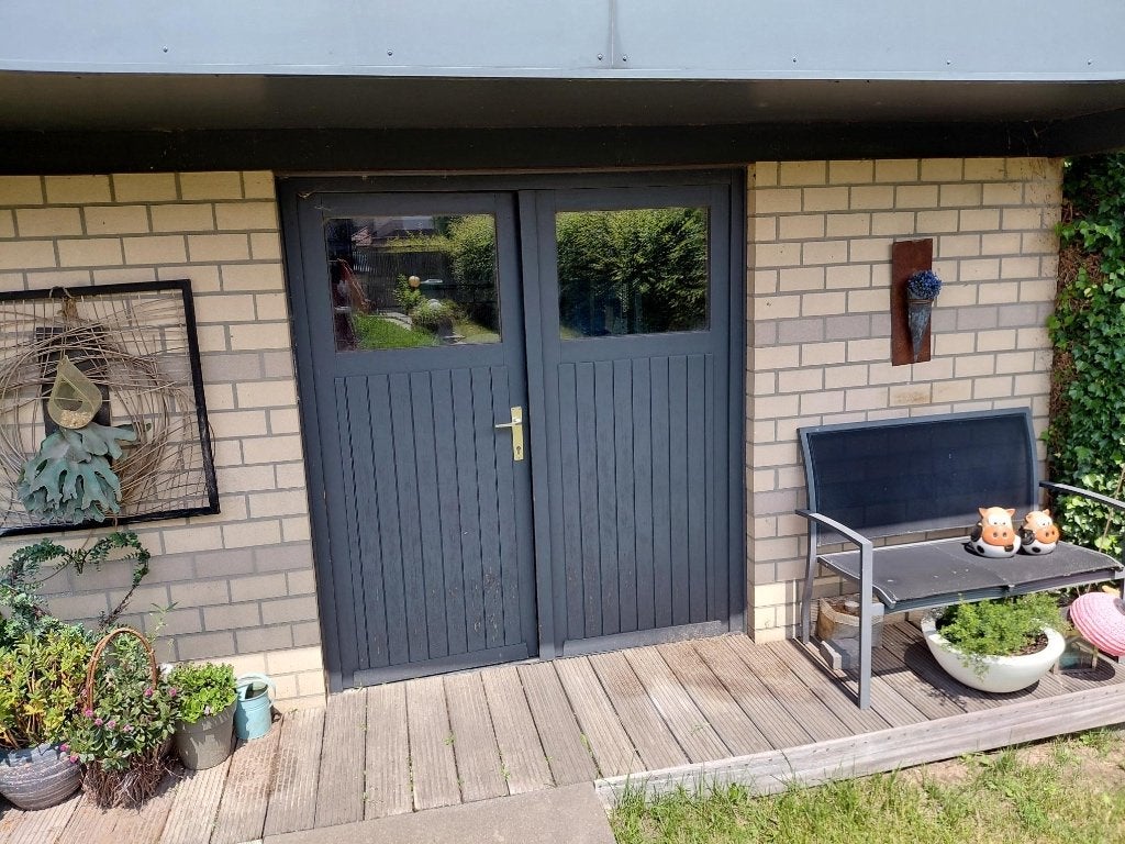 Deuren tuinhuis met dubbel glas, Doe-het-zelf en Bouw, Ophalen, Vouwdeur, Glas, 120 cm of meer