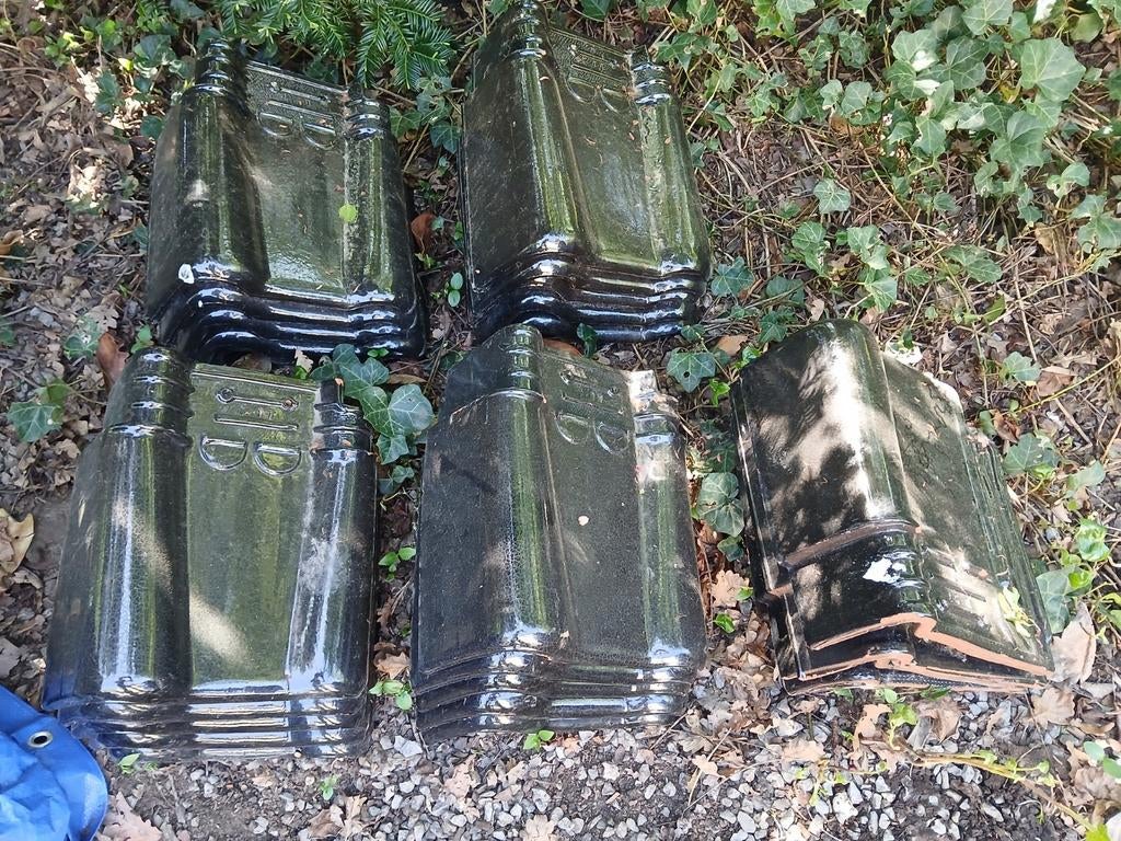 Pottelberg Koramic nieuw 20 links + 5 rechts, Ophalen, Steen of Klei, Zwart, Nieuw