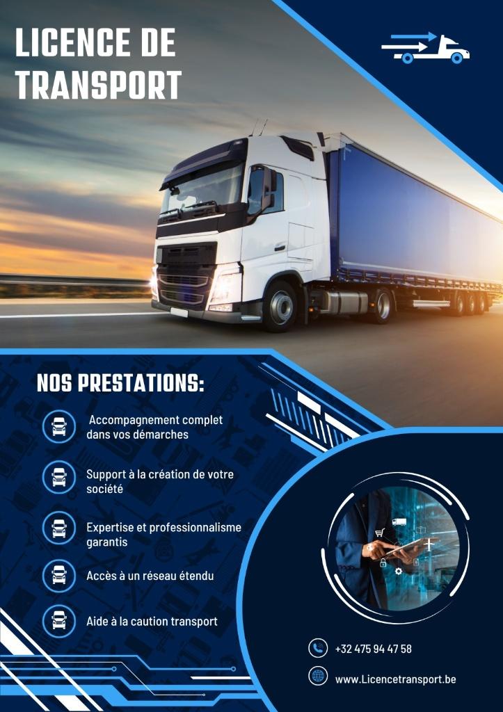 Licence de transport avec caution+ accompagnement comptable