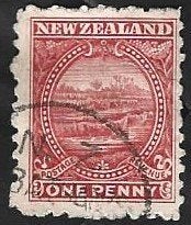 1 Postzegel Nieuw-Zeeland 1900 Witte terrassen, Timbres & Monnaies, Timbres | Océanie, Enlèvement ou Envoi, Affranchi