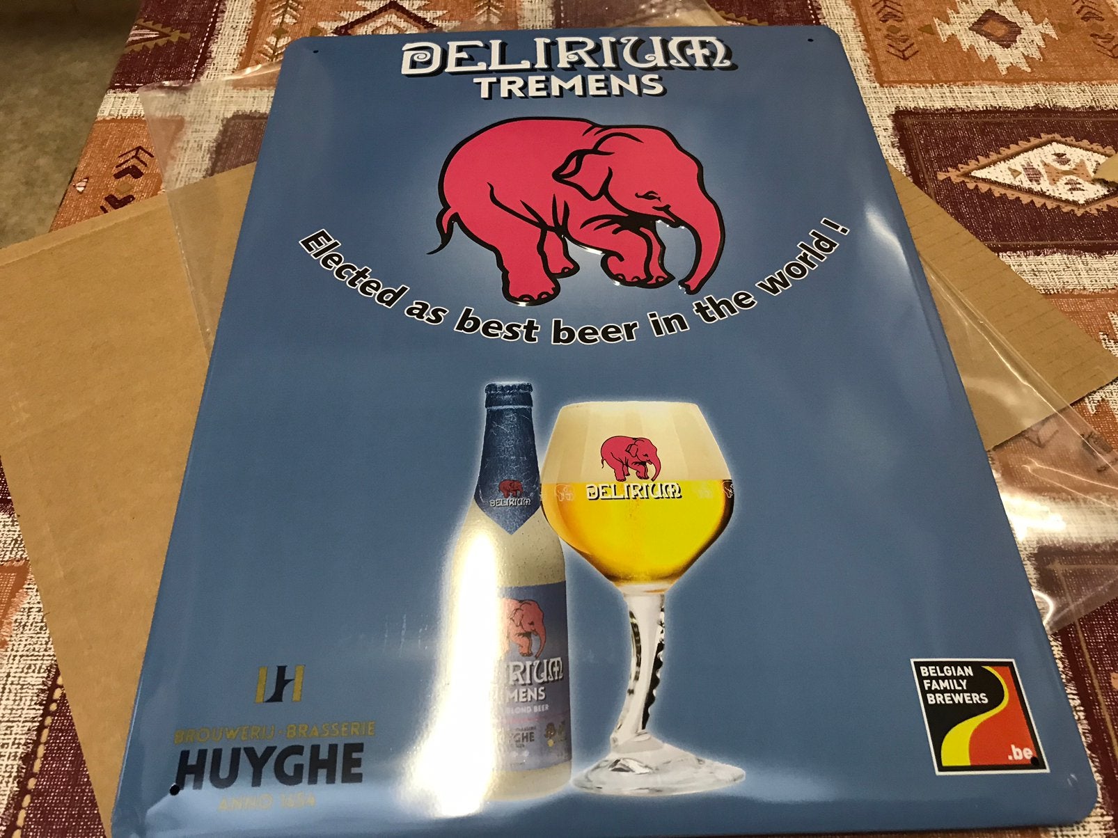 Panneau d'affichage en métal Delirium tremens, Enlèvement ou Envoi, Comme neuf, Panneau publicitaire