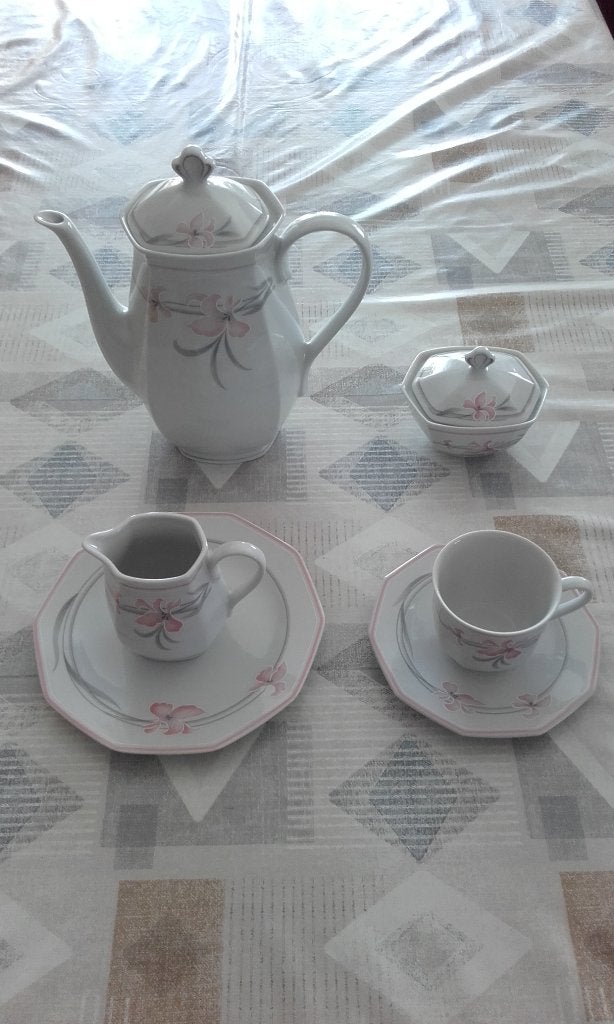 BAVARIA Winterling porseleinen KOFFIESERVIES 57delig 18 pers, Ophalen, Vintage, Zo goed als nieuw, Porselein
