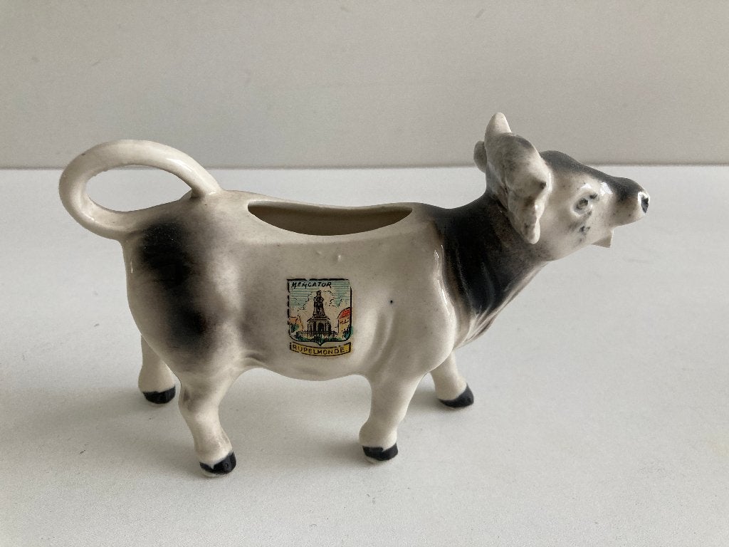 Pot à lait ancien en porcelaine en vache « Rupelmonde », Enlèvement ou Envoi
