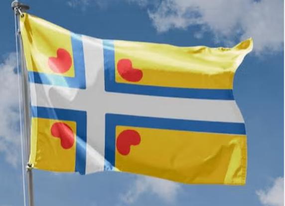 Grote vlag Magna Frisia / Groot Friesland (150x90cm), Verzenden, Nieuw