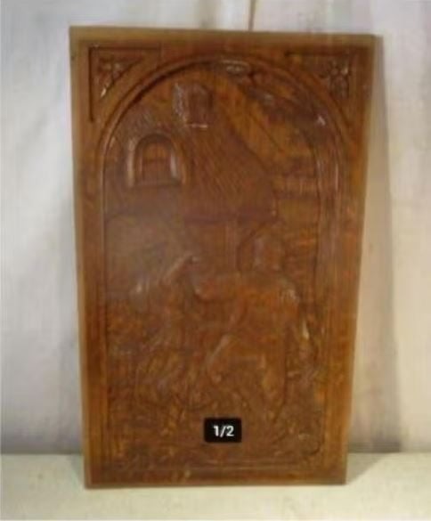 Mooi Houtsnijwerk - Dansend Koppel - 54x32, Ophalen of Verzenden, Handgemaakt, Hout, Houtsnijwerk
