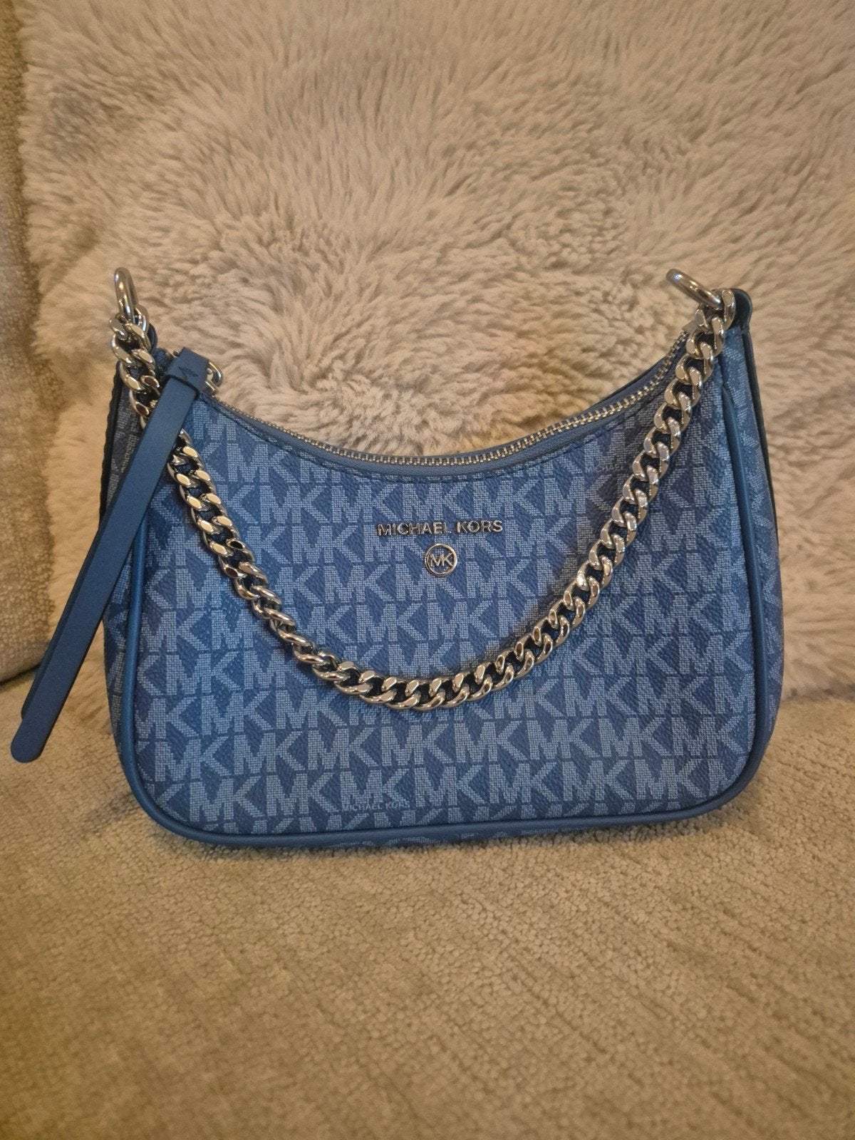 Michael Kors – Petit sac à main bleu – Parfait état, Enlèvement ou Envoi, Bleu, Sac à main