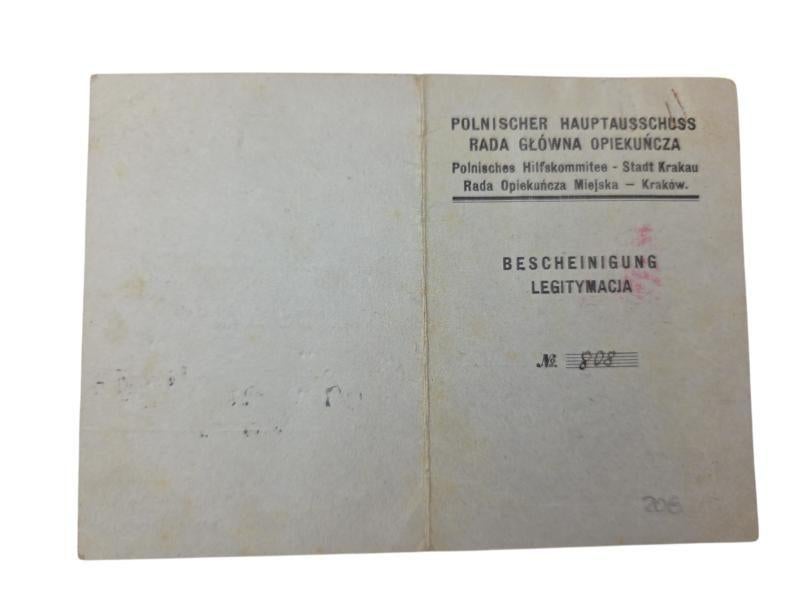 German-Polish identity card from Krakow, Ophalen of Verzenden