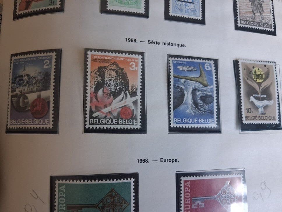 1968 série historique  4 timbres belges, Enlèvement ou Envoi