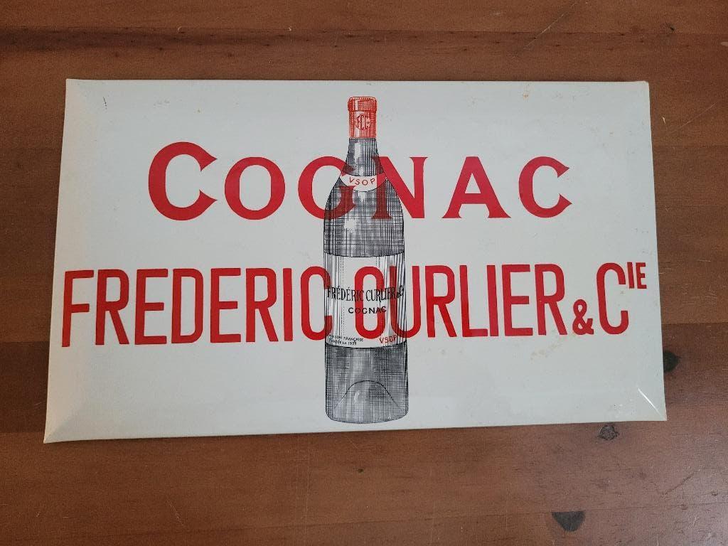 carton glaçoïde publicitaire porto frédéric curlier & Cie, Enlèvement ou Envoi, Utilisé, Panneau publicitaire