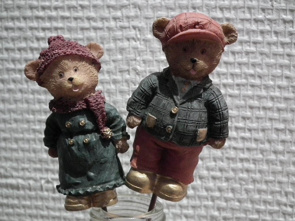 Couple d'ourson (hauteur 7 cm), Envoi, Comme neuf