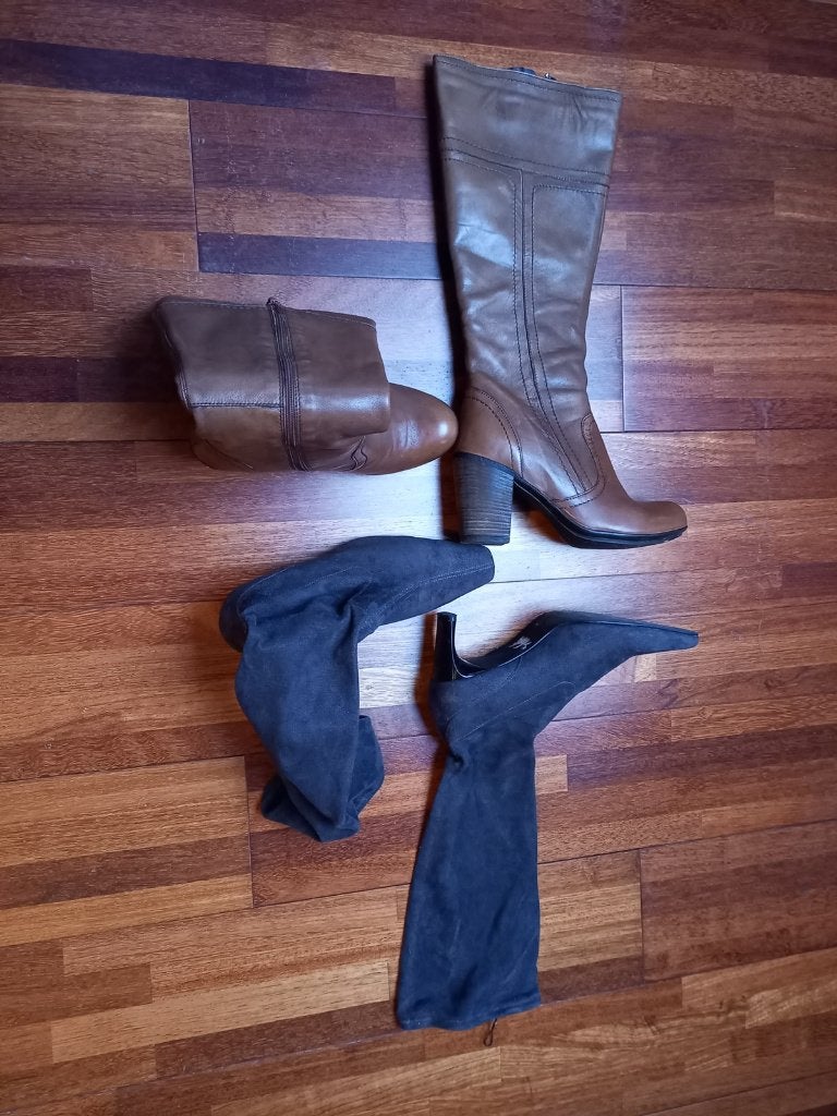 2 paar laarzen - 10 euro per paar, Comme neuf, Brun, Enlèvement, Bottes hautes