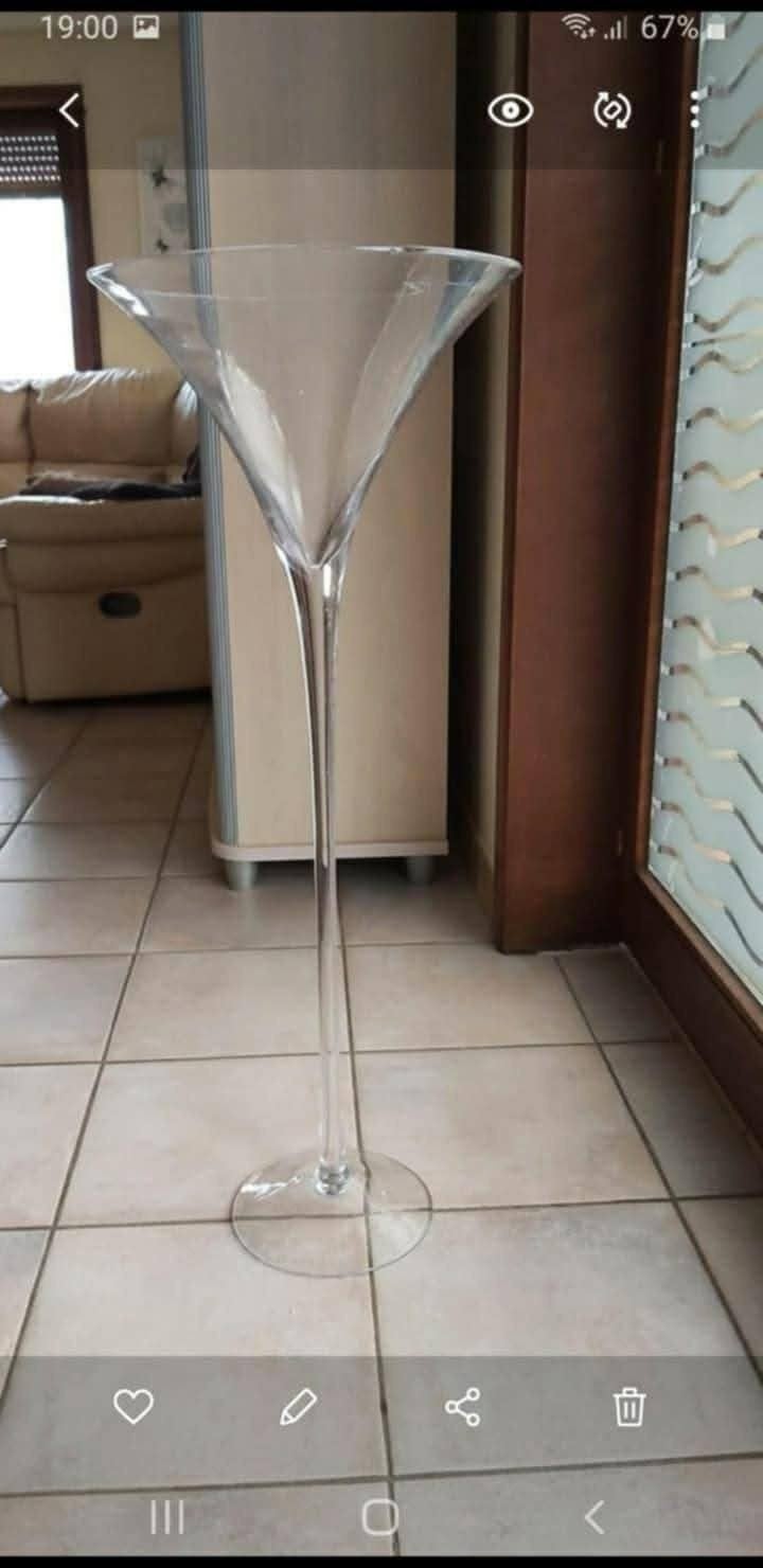 vase verre martini 90cm de haut, Enlèvement