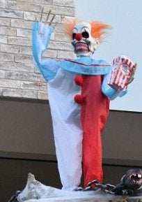 Halloween Clown 95cm  met beweging en muziek, Ophalen of Verzenden, Zo goed als nieuw, Versiering