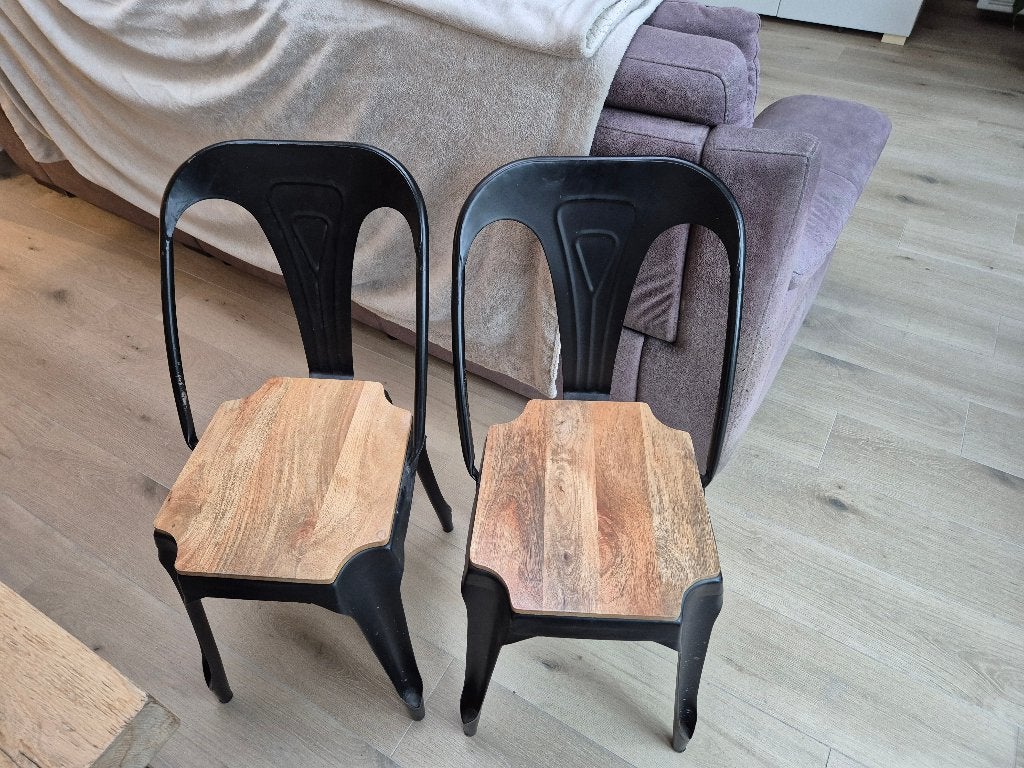 Stoelen, Huis en Inrichting, Ophalen, Gebruikt, Hout, Vier
