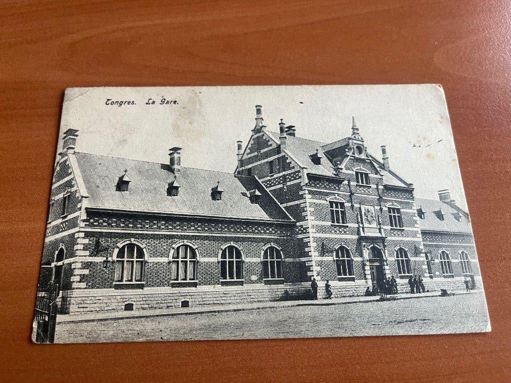 Postkaart Tongeren/Tongres: La gare -1907, Envoi, Avant 1920, Affranchie, Hainaut
