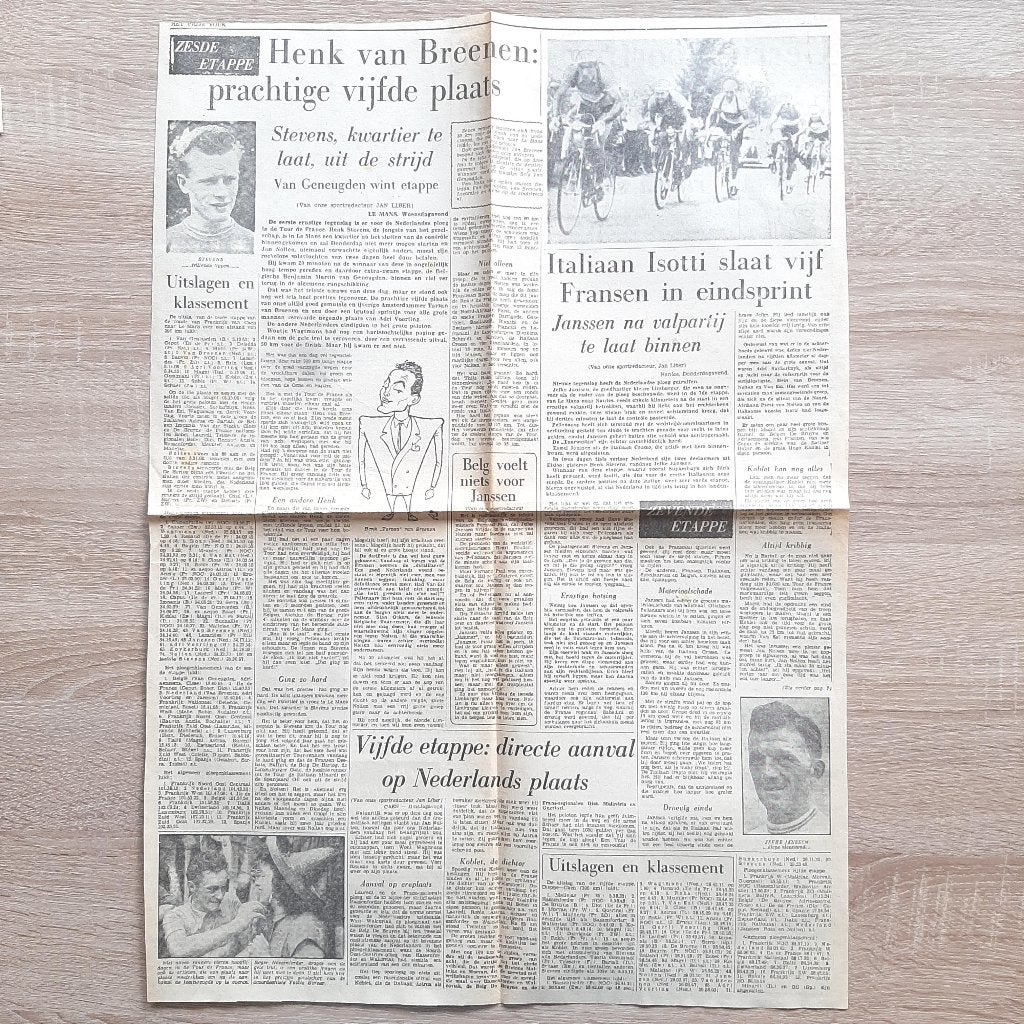Rapport du Tour de France 1953 & 12 pages par Het Vrije Volk, Envoi, Utilisé, Autres types