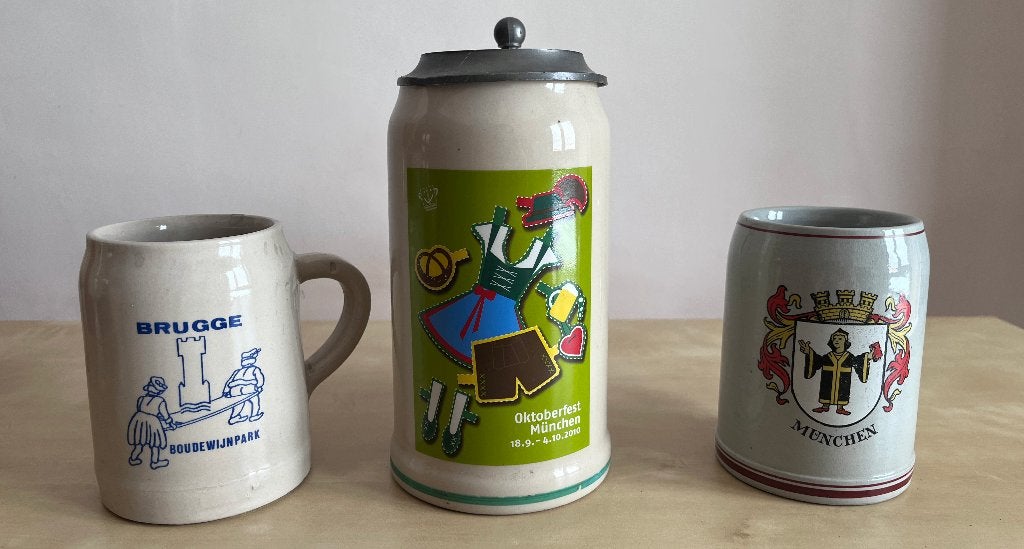 Lot de chopes et calices en grès/céramique, Enlèvement, Comme neuf, Verre à bière