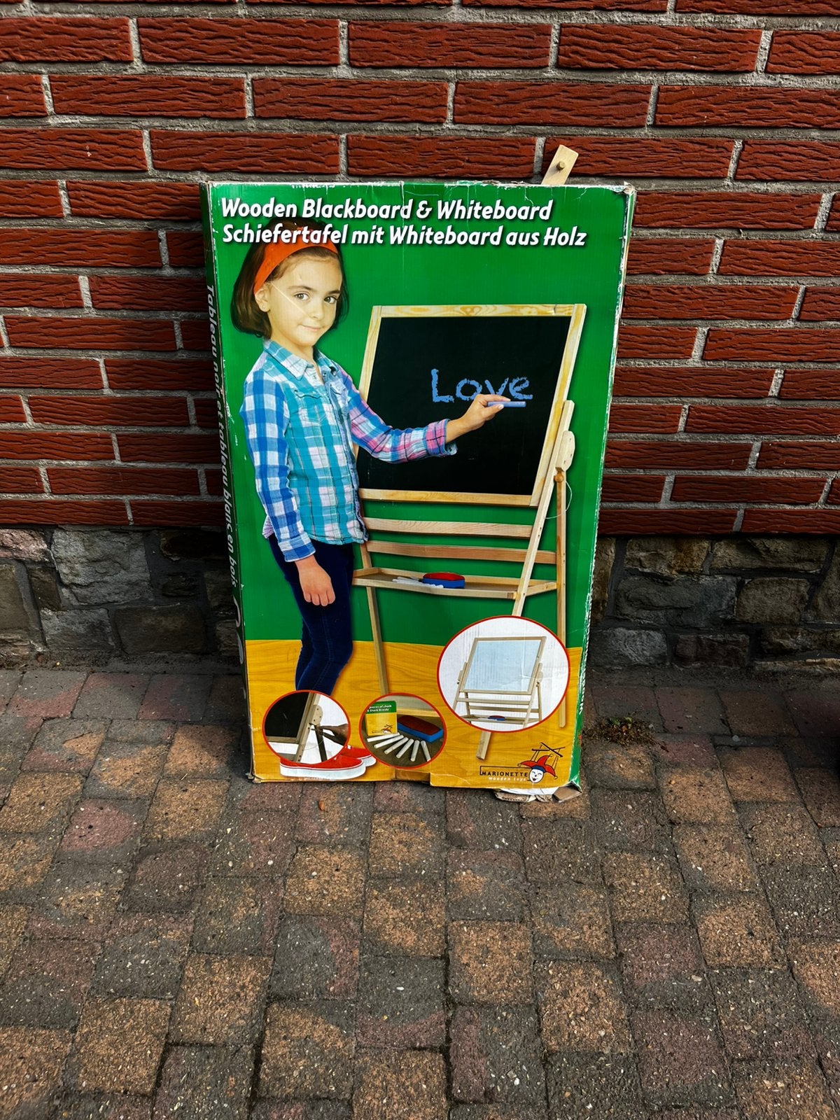 Houten schoolbord en whiteboard, Diversen, Schoolborden, Ophalen, Zo goed als nieuw, Whiteboard
