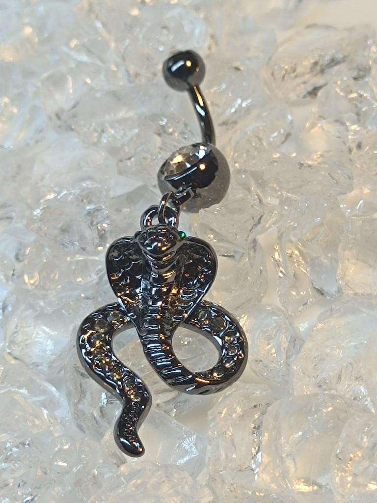 piercing nombril cobra snap animal serpent, Bijoux, Sacs & Beauté, Piercings, Neuf, Piercing nombril, Acier, Avec strass