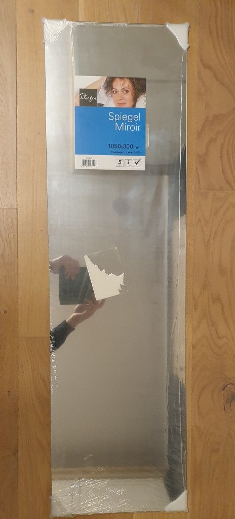 Plieger spiegel zilver 1200 x450 mm, Ophalen, Minder dan 50 cm, 100 tot 150 cm, Nieuw