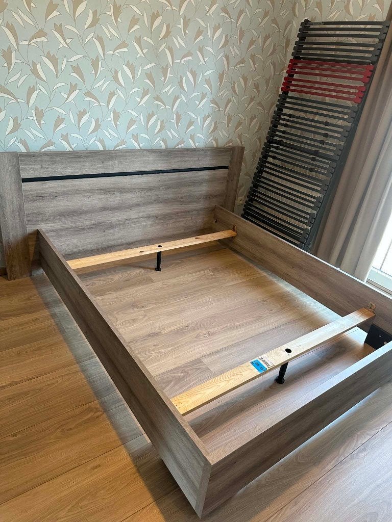 Slaapkamer, Huis en Inrichting, Slaapkamer | Complete slaapkamers, Ophalen, Zo goed als nieuw, Tweepersoons, Modern-Industrieel