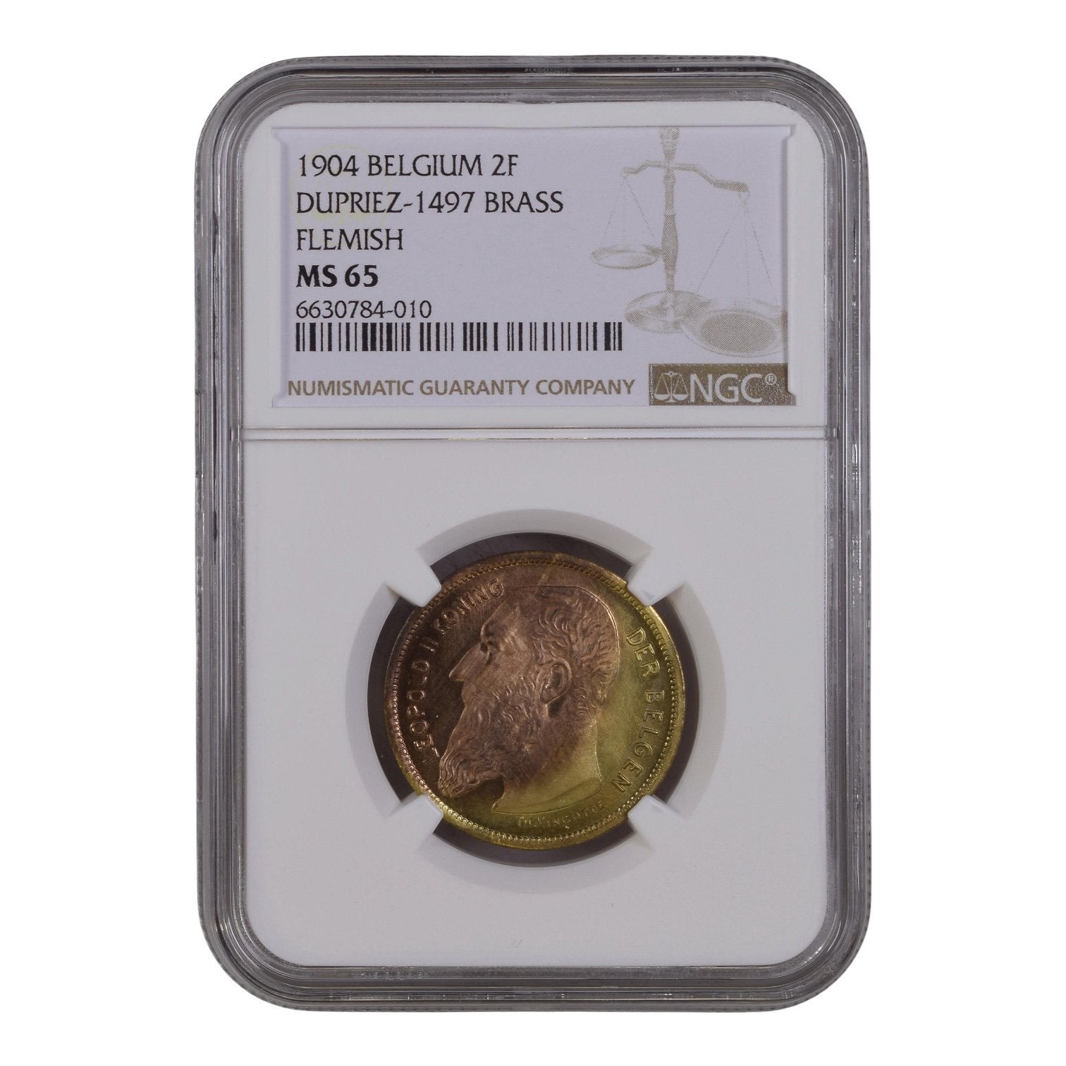 België 2 Frank 1904 ESSAI R3 TOP POP, Postzegels en Munten, Ophalen