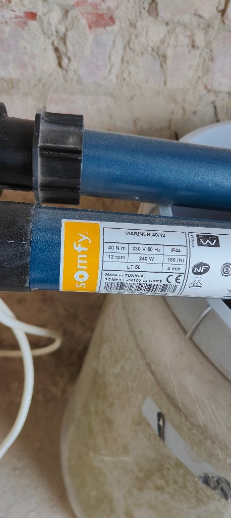 Somfy buismotoren, Ophalen, Gebruikt