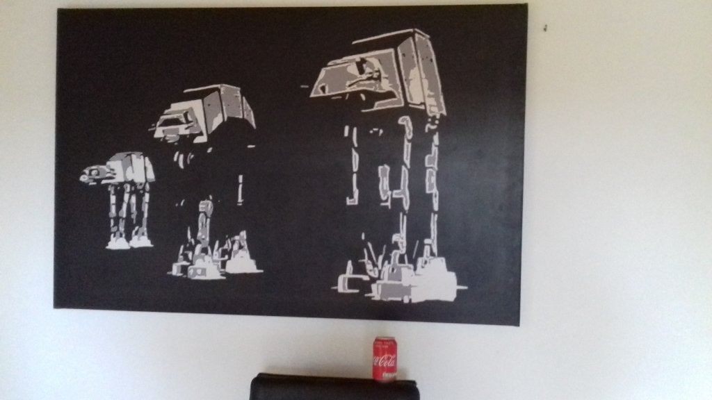 Stars Wars AT-AT / Imperial Walker print schilderij, Verzamelen, Ophalen