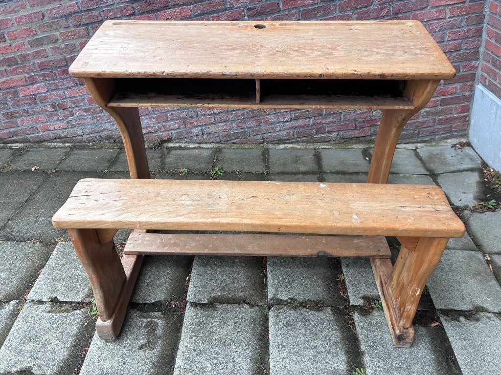 Schoolbank, Maison & Meubles, Bureaux, Enlèvement, Utilisé, 108 cm, Bureau d'écolier