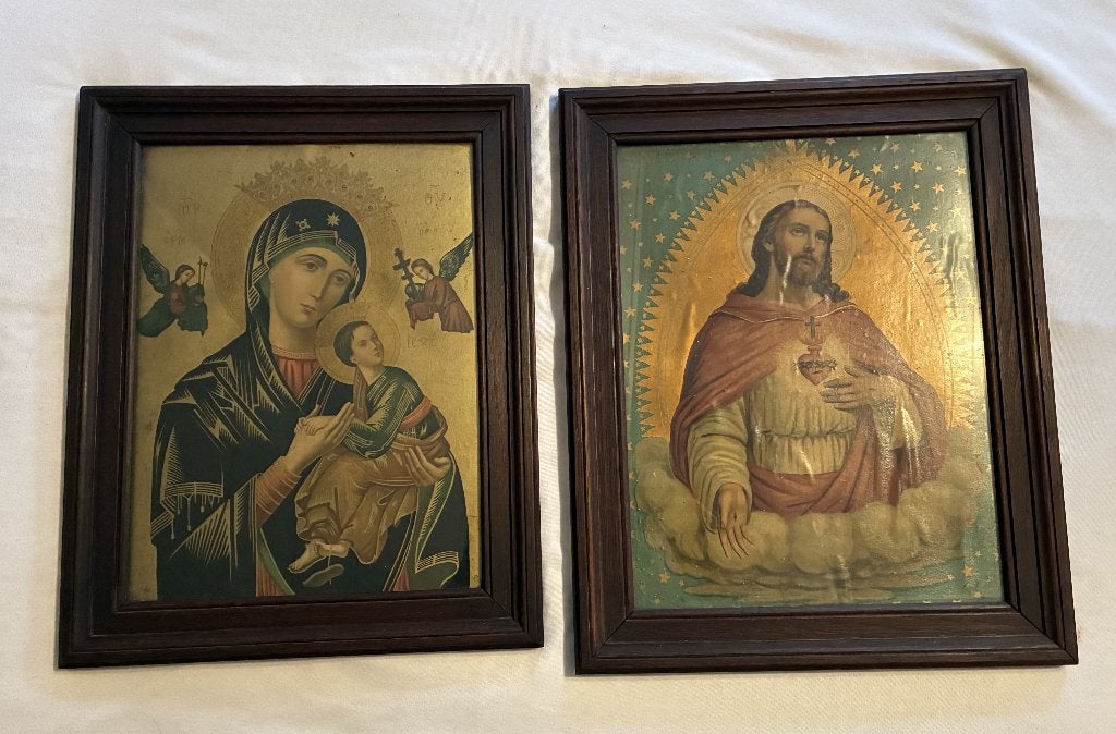 Oude iconen in kader, Antiek en Kunst, Ophalen