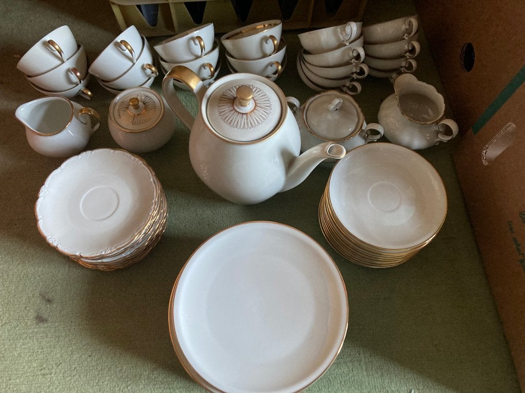 Prachtig Vintage Schirnding Bavaria Koffieservies (1962), Vintage, Enlèvement, Utilisé, Porcelaine