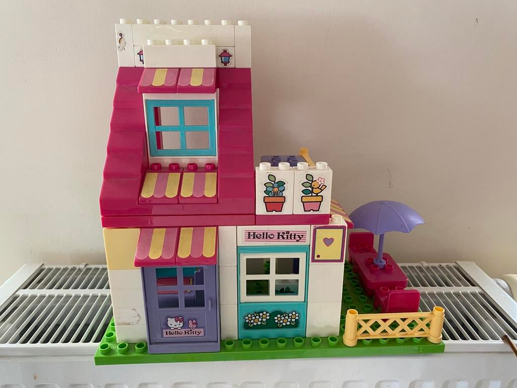 Blokken Hello kitty huis 8651 nr, Kinderen en Baby's, Ophalen, Gebruikt, Overige merken