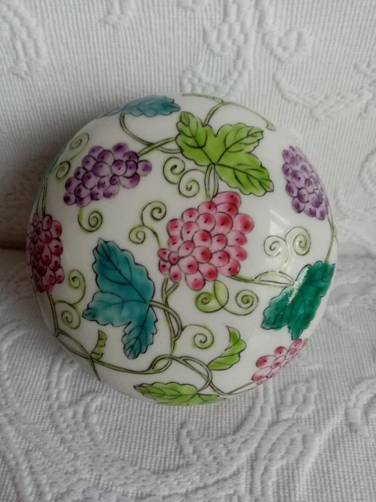 Boite à bijoux en porcelaine Chinoise 1960/70s, Enlèvement ou Envoi