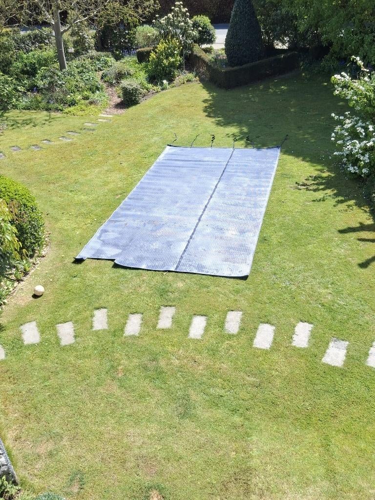 afdekzeil zwembad, Ophalen, Gebruikt, Afdekzeil