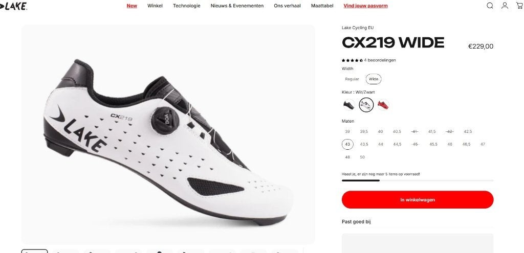 lake fietschoenen breed, Ophalen of Verzenden, Nieuw, Schoenen