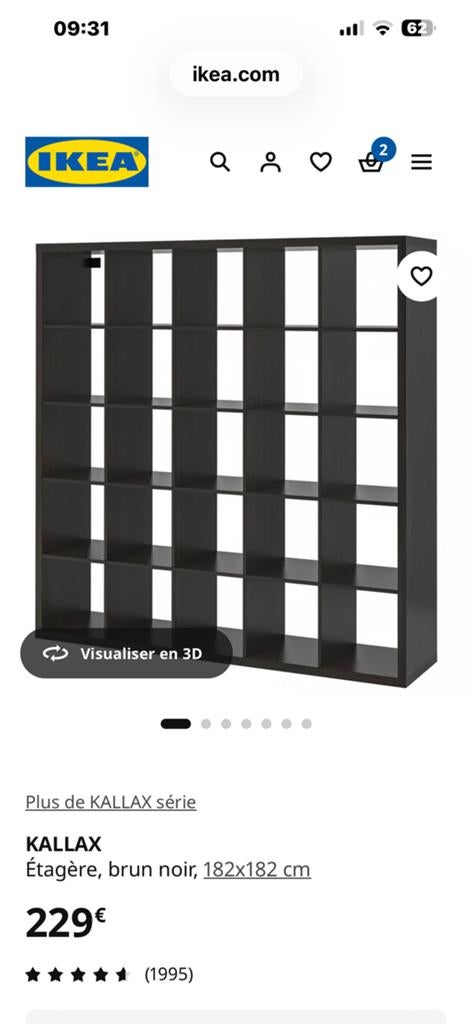 Kallax-plank, Huis en Inrichting, Ophalen, Gebruikt, Scandinave ikea, 150 tot 200 cm