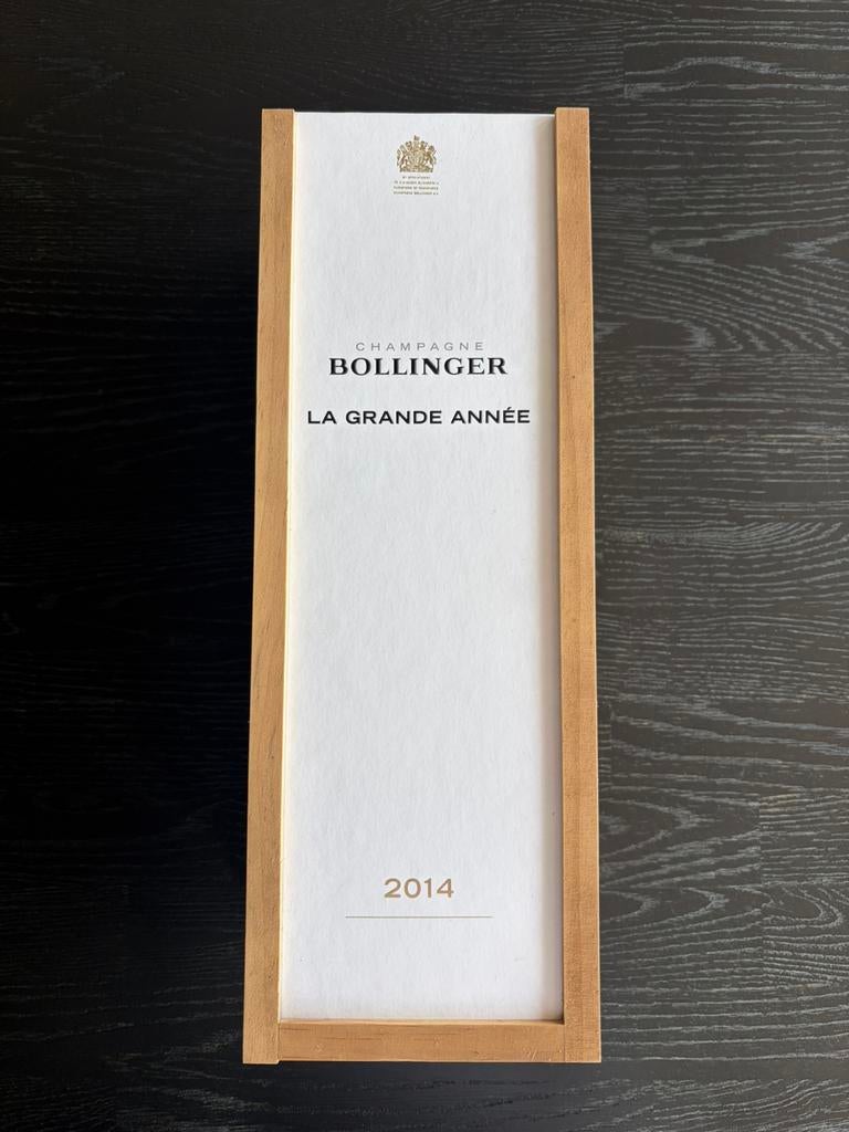 Bollinger La Grande Année 2014 —  vide, bouchon, muselet, Collections, Enlèvement ou Envoi, Comme neuf