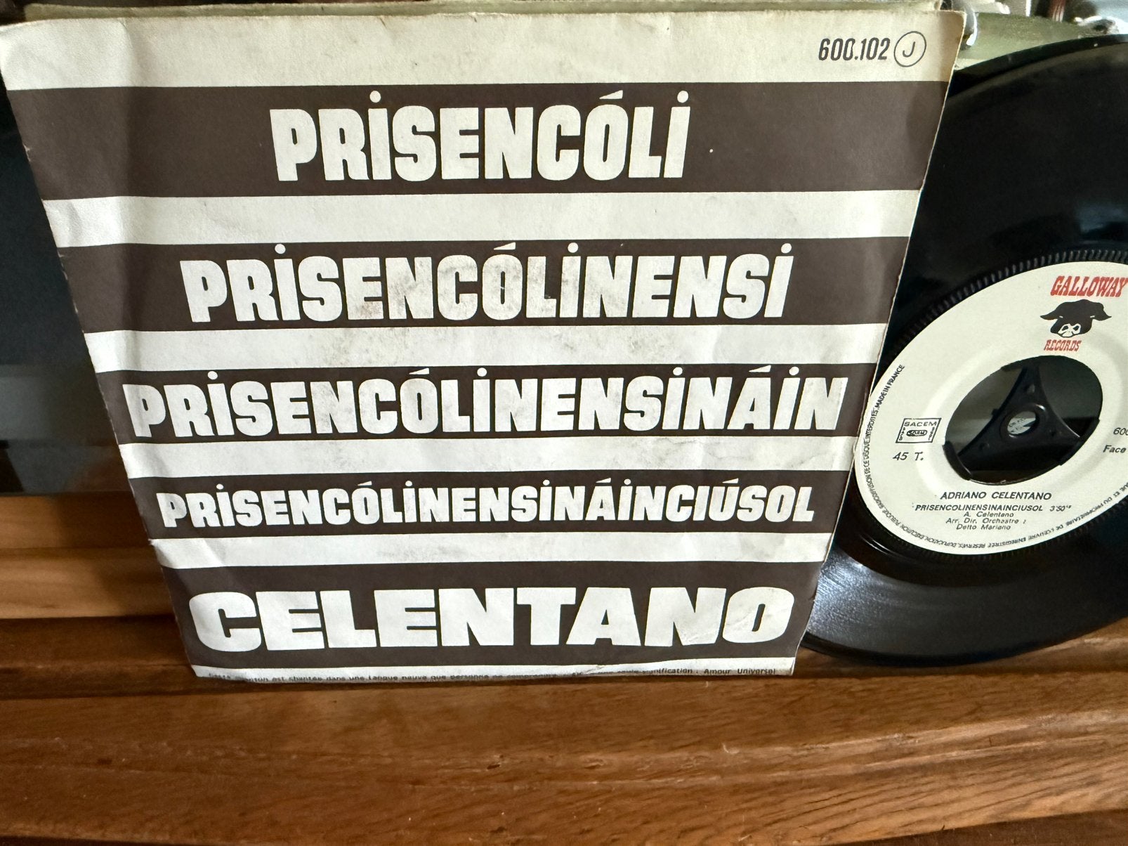 Prisencolinenesi, Pressage original, Enlèvement ou Envoi, 7 inch, Comme neuf