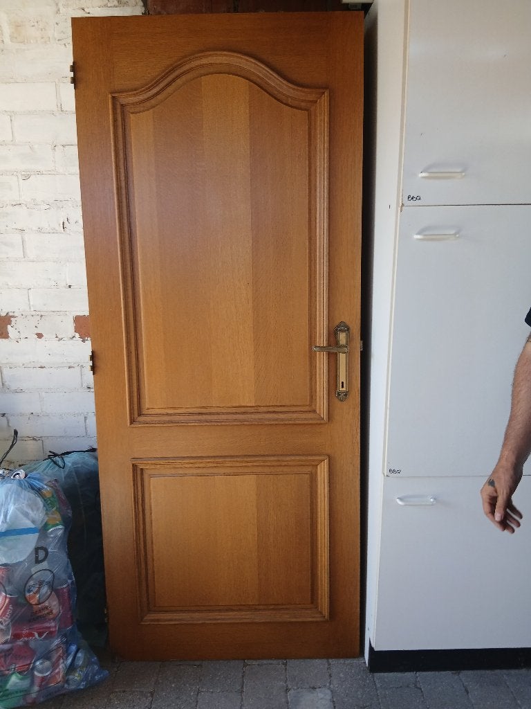 4 eiken binnendeuren, Porte intérieure, Enlèvement, Verre, 200 à 215 cm