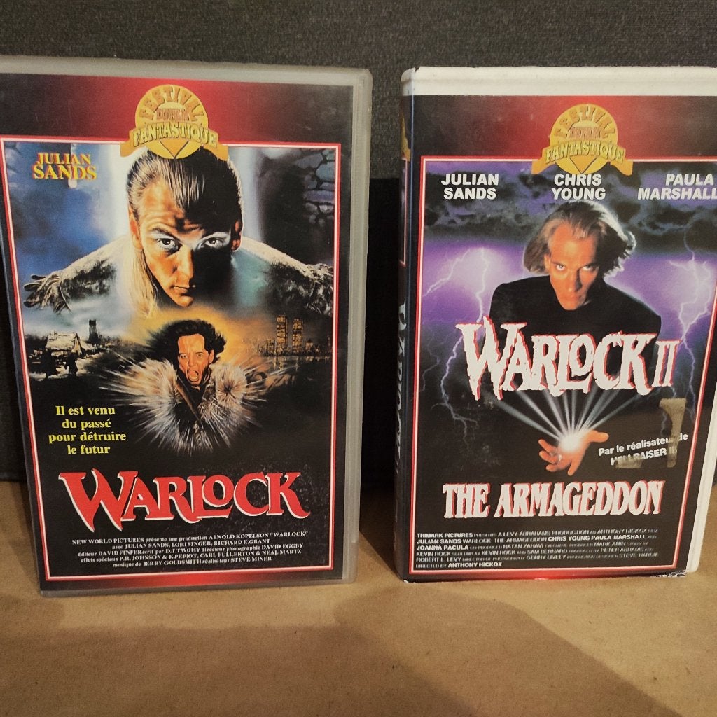 WARLOCK - Pack VHS Films n°1 & 2/3 (Julian Sands), Enlèvement ou Envoi, Horreur, Français, Comme neuf