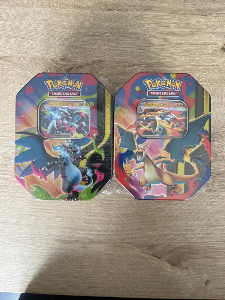Mega charizard X en Y tin, Ophalen of Verzenden