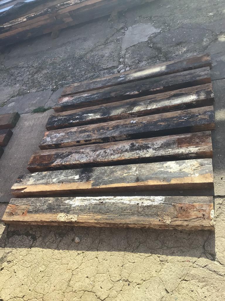 Korte houten baddens ( 140 cm ), Ophalen, Gebruikt, Minder dan 180 cm, Balken