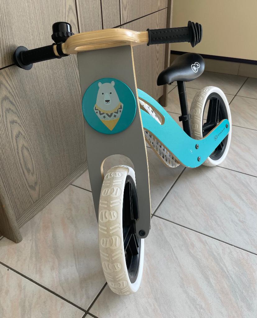 Draisienne en bois Kinderkraft bleue, Enlèvement, Comme neuf, Jouet à Rouler ou à Bascule