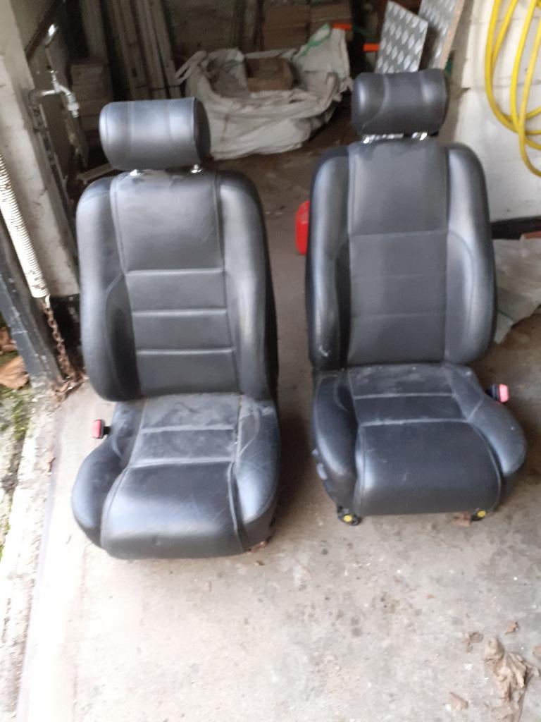 KUIPZETELS JAGUAR XJS, 4 zetels, Zwart, Zwart, Leder
