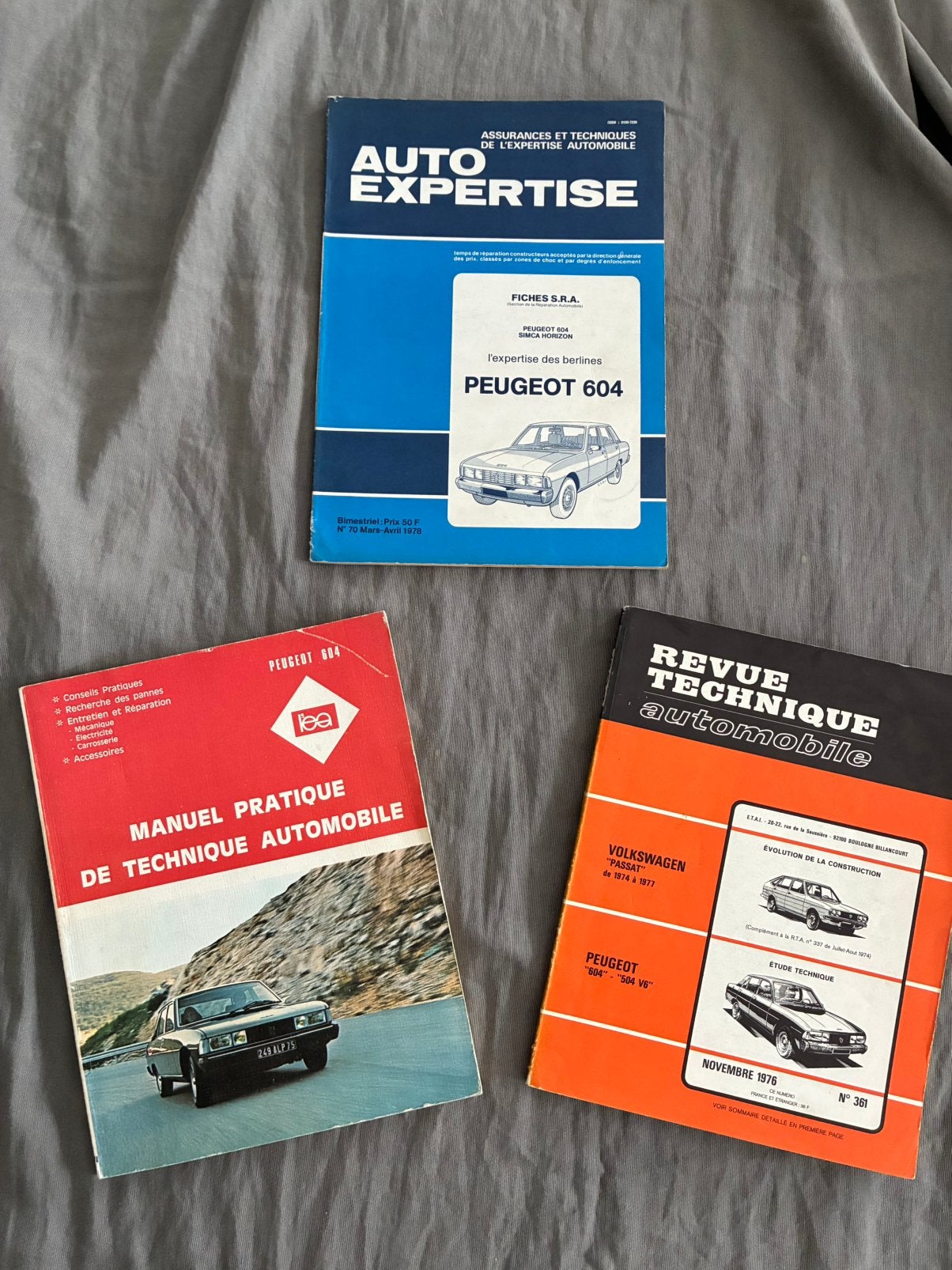 revue technique auto expertise Peugeot 604, Ophalen