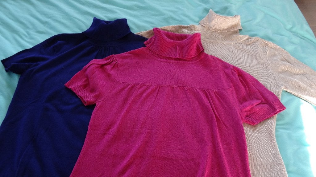 LOT DE 3 PULLS À COL ROULÉ À MANCHES COURTES, Taille 38/40 (M), Autres couleurs, Porté, Hm/streetone/w.e.