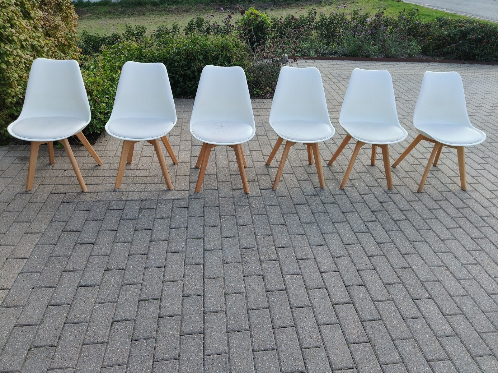 Scandinavische eetkamer stoel, Gebruikt, Wit, Scandinavisch, Vijf, Zes of meer stoelen
