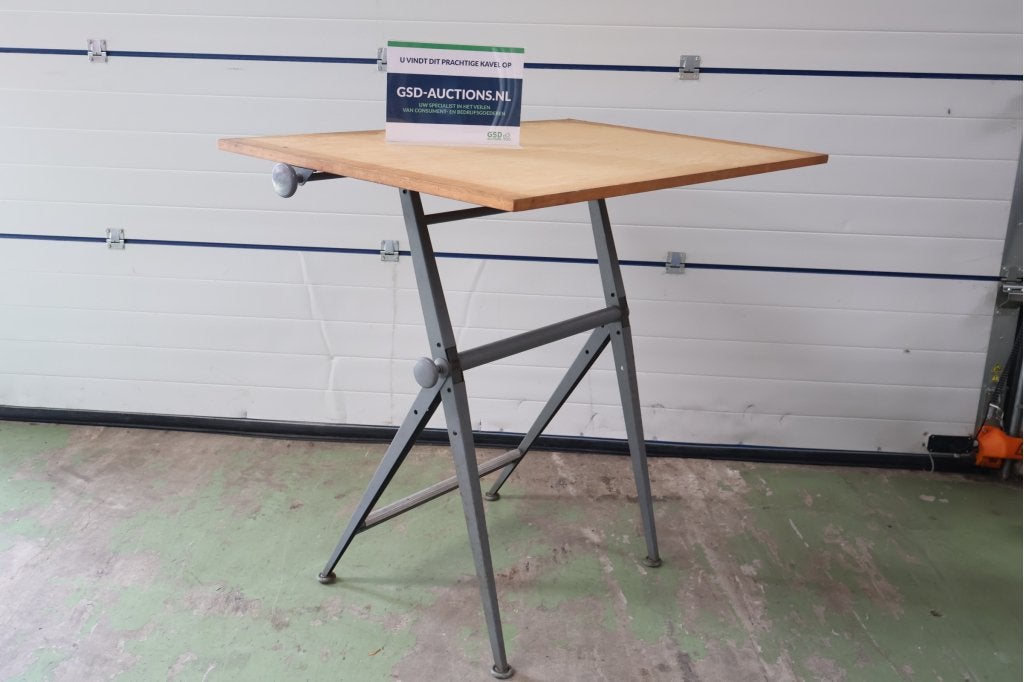 Industriële inklapbare tekentafel, Antiek en Kunst