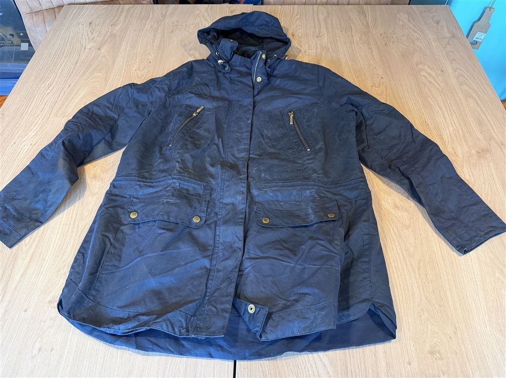 Barbour Ridge Waxjas Blauw met Capuchon - Maat 44, Ophalen of Verzenden, Zo goed als nieuw, Blauw